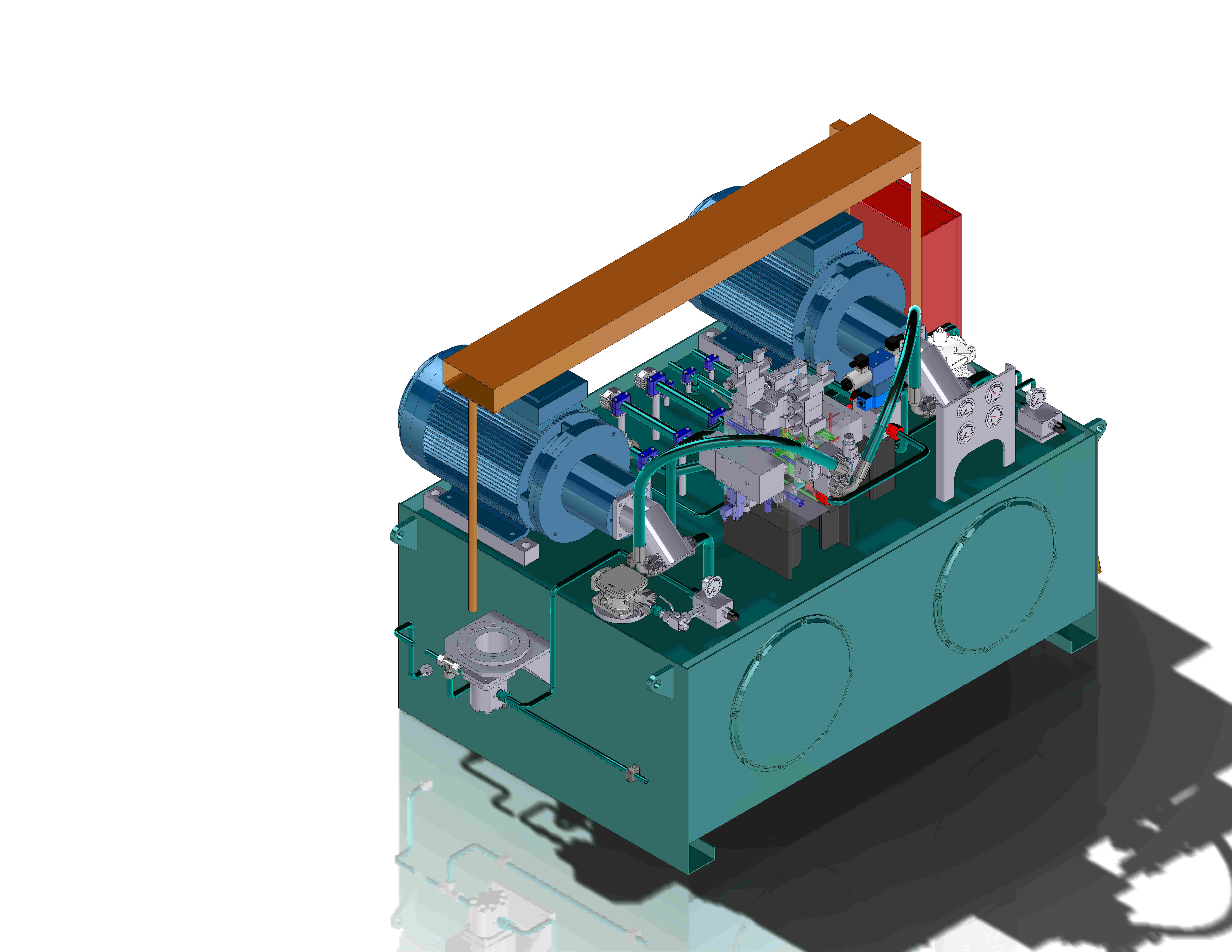 液压动力装置2000L模型3D图纸 x_t格式